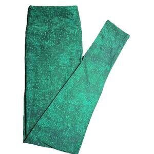 New LuLaRoe Mottled Speckled Shades Of Green Leggings Size OS (2-10)
